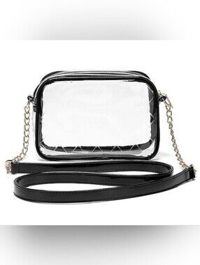 Clear Stadium Approved Concert Bag with Black Trim